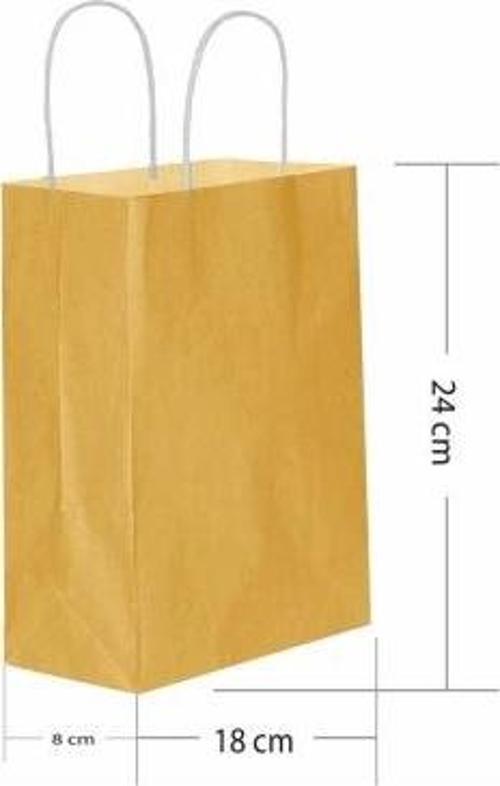 Roll-Up Kraft Çanta Altın Küçük Boy 18x24cm 25li
