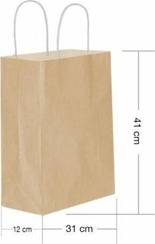 Roll-Up Kraft Çanta Naturel Büyük Boy 31x41cm 25li
