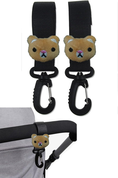 Sevimli Panda Çanta Asma Aparatı Metal Puset Kancası Şık Dekor Bebek Arabası Askı Aparatı 2 Adet