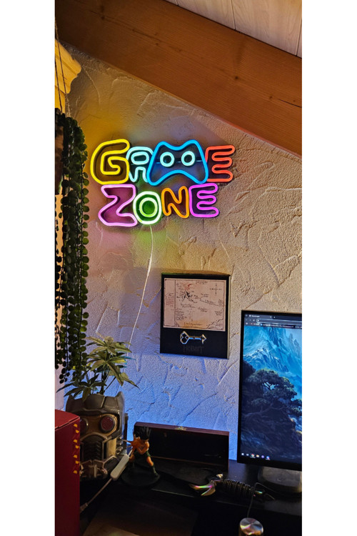 Çok Renkli "Game Zone" LED Neon Tabela 🎮✨