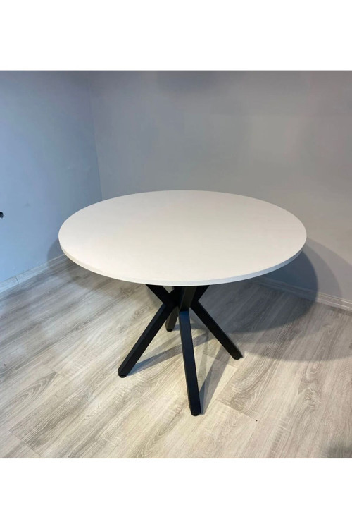 Yuvarlak Yemek Masası Pot Ayak Mutfak Balkon Masası 70x70
