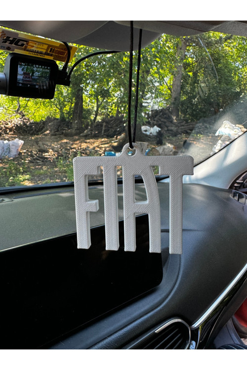 Logo 3D Baskı Ayna Süsü (Beyaz)
