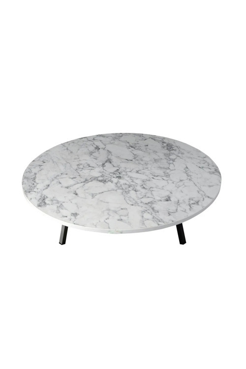 KATLANABİLİR METAL AYAKLI AHŞAP YER SOFRASI TEPSİ SİNİ BEYAZ MERMER DESEN 90 CM