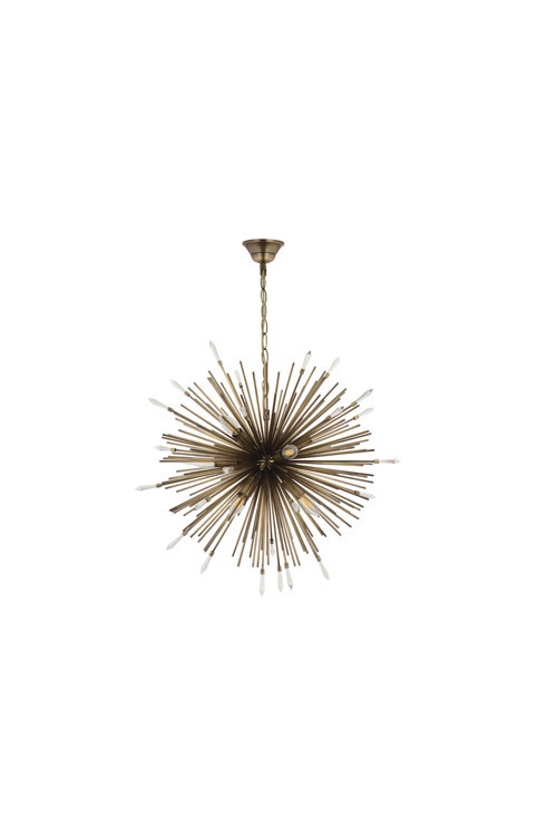 Riccio-2 Modern 12'li Sarkıt Avize 55cm Krom Taşlı