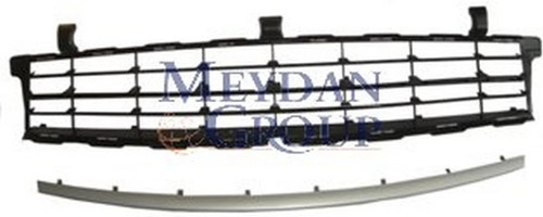 2007-2009 Renault Scenic Iı Ön Tampon Panjuru Orta Siyah (Dış Çıtası Gümüş Gri) 2Parça (Tw) (Oem No:
