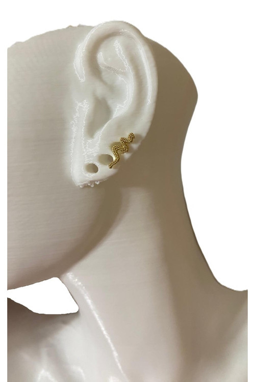 TAŞLI YILAN TASARIM KIKIRDAK TRAGUS HELİX PEARSİNG KÜPE