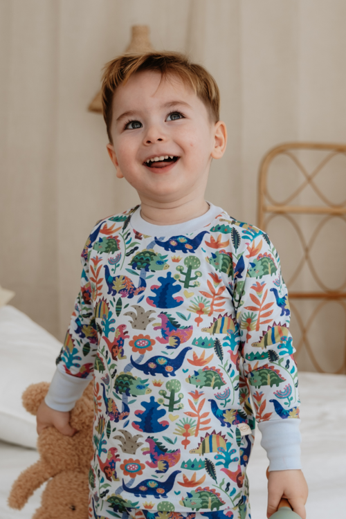 Dinozor Desenli Pijama Üst
