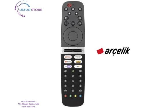 Arçelik İle Uyumlu A43 D 695 B Android LED Tv Kumandası-Mikrofonsuz