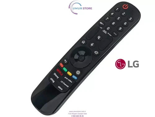 LG İle Uyumlu Model OLED77C46LA Webos Tv Kumandası-Mikrofon ve Air Mouse