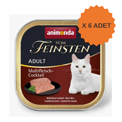 Vom Feinsten Karışık Etli Yetişkin Kedi Konservesi 100Gr X 6 Adet