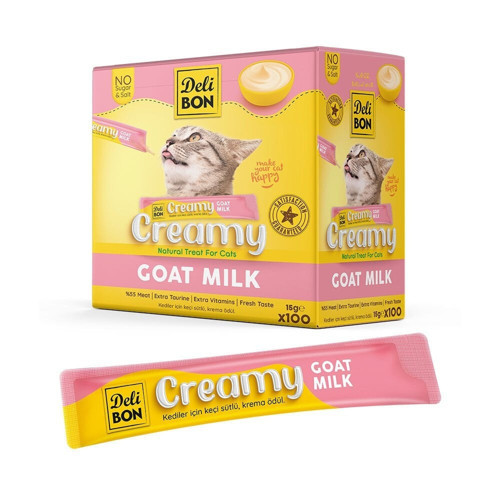 Creamy Keçi Sütlü Sıvı Kedi Ödülü 15 Gr 100'lü Paket