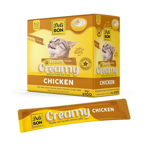 Creamy Tavuklu Sıvı Kedi Ödülü 15 Gr 100'lü Paket
