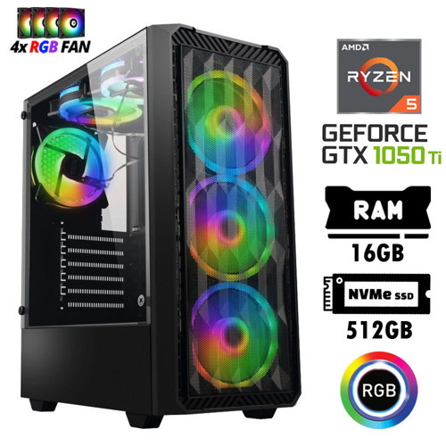Nano X40 Ryzen 5 5500 16Gb Ram 512Gb M.2 Nvme Ssd 4Gb Gtx 1050Ti Oyuncu Hazır Tavsiye Sistem