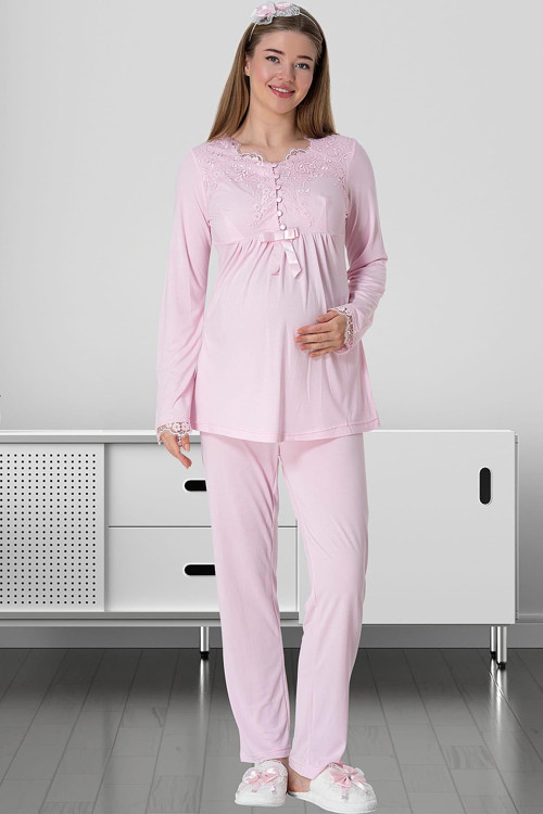 Mecit 5414 Pembe Lohusa Pjama Takımı