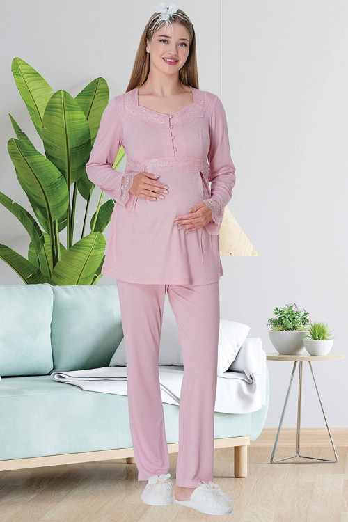 Mecit 5711 Pembe Hamile Lohusa Pijama Takımı