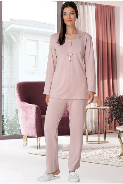 Mecit 5330 Pudra Kadın Pijama Takımı