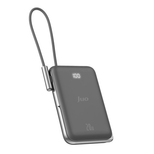 Juo Magsafe Powerbank 10000 mAh Standlı 20W Dahili Type-C Kablolu Taşınabilir Hızlı Şarj Cihazı Siyah 2