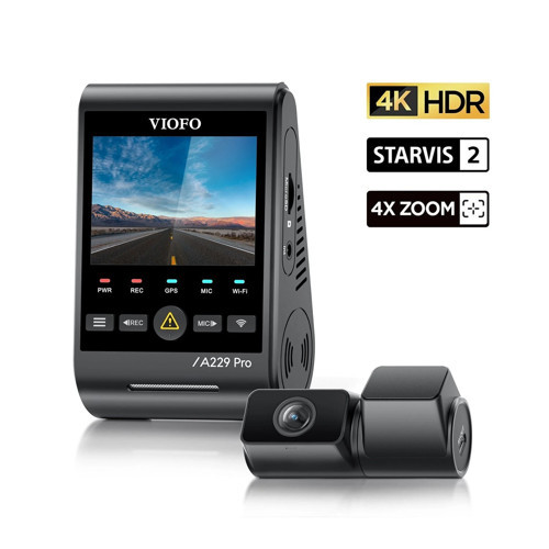 A229 Pro Tele 2 Kanallı Ön+Telefoto 4K+2K HDR Sony STARVIS 2 Sensör GPS'li Araç Kamerası