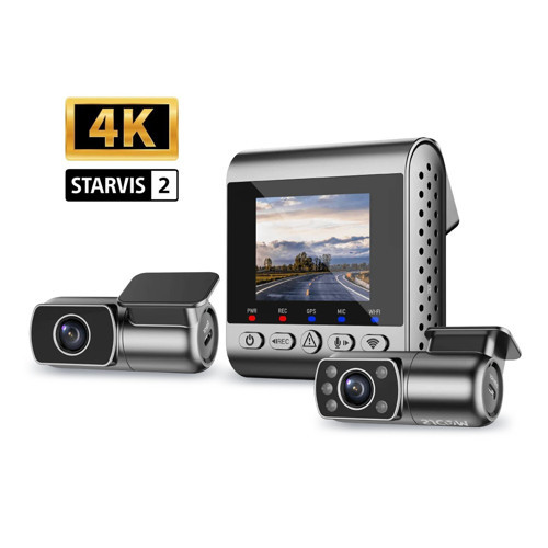 M60 3 Kameralı Ön+İç+Arka 4K+FHD+FHD HDR Sony Starvis 2 Sensörlü Wi-Fi GPS'li Araç Kamerası