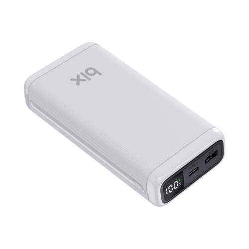 20000mAh USB-A 22.5W ve Type-C PD 20W Çift Çıkışlı LED Ekranlı Powerbank Beyaz