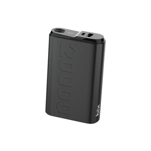 TPB24 20000mAh PD 20W USB-C USB-A QC 3.0 22.5W Süper Hızlı Şarj Destekli Dijital Ekranlı Mini Powerbank Siyah
