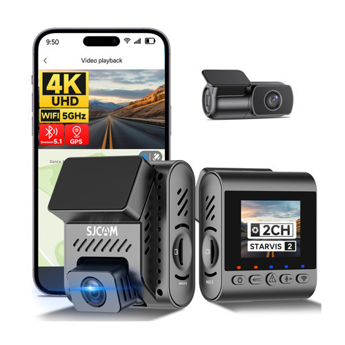 M60 2 Kameralı Ön+Arka 4K+FHD HDR Sony Starvis 2 Sensörlü Wi-Fi GPS'li Araç Kamerası