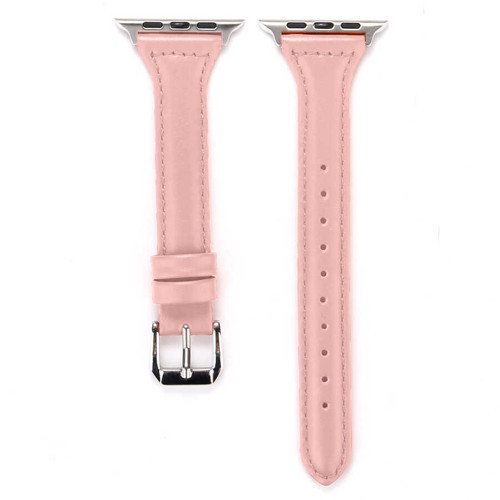 Maks Technology Watch 44mm Uyumlu KRD-28 Deri MKST Kordon-Pembe