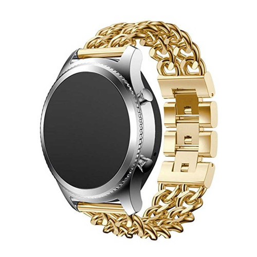 Maks Technology Galaxy Watch 46mm (22mm) Uyumlu KRD-17 Metal MKST Kordon-Gold