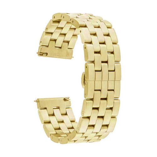 Gear S3 (22mm) Uyumlu KRD-20 Metal MKST Kordon-Gold