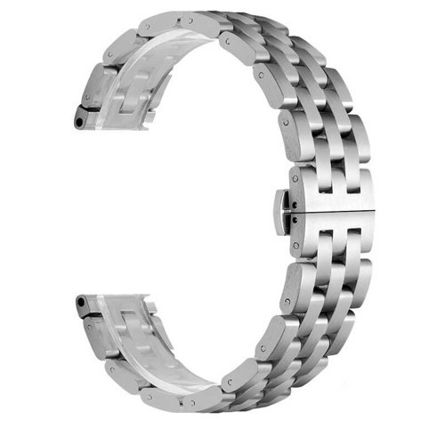 Gear S3 (22mm) Uyumlu KRD-20 Metal MKST Kordon-Gümüş