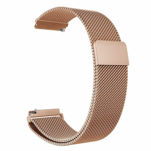 Gear S2 (20mm) Uyumlu KRD-12 Metal MKST Kordon-Rose Gold