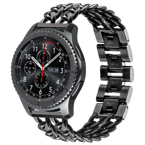 Maks Technology Galaxy Watch 46mm (22mm) Uyumlu KRD-17 Metal MKST Kordon-Siyah