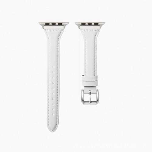 Maks Technology Watch 44mm Uyumlu KRD-28 Deri MKST Kordon-Beyaz