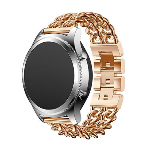 Maks Technology Galaxy Watch 46mm (22mm) Uyumlu KRD-17 Metal MKST Kordon-Rose Gold