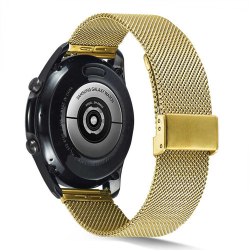 Gear S3 Uyumlu KRD-45 22mm Metal MKST Kordon-Gold
