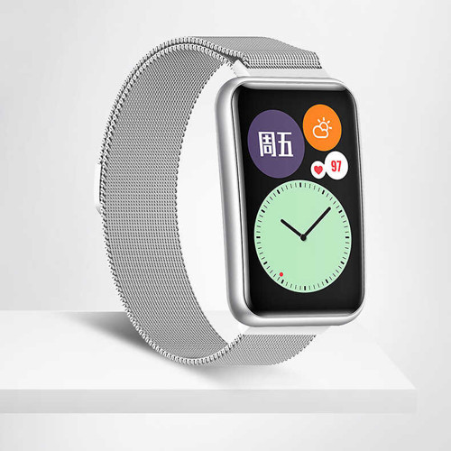 Huawei Watch Fit Metal Kordon Dönüştürücü Mkst- Gümüş