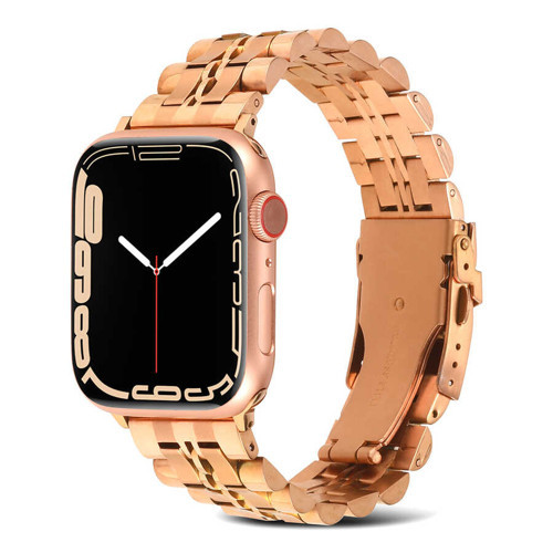 Maks Technology Watch 44mm Uyumlu KRD-54 Metal MKST Kordon-Rose Gold
