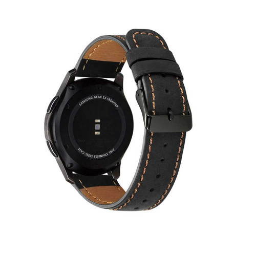 Huawei Watch Gt 3 46Mm Uyumlu Krd-29 Deri Mkst Kordon-Siyah