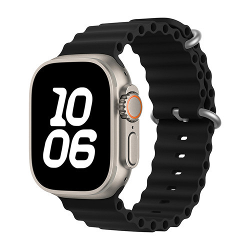 Watch 44mm Uyumlu KRD-75 Uyumlu MKST Kordon-Siyah