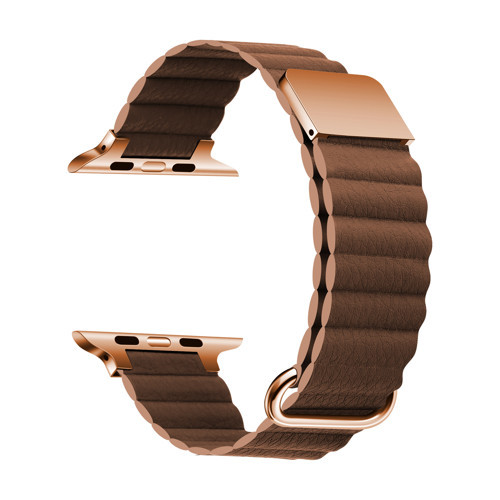 Maks Technology Watch 38mm Uyumlu KRD-78 PU Deri Kordon Strap Kayış MKST- Kahverengi