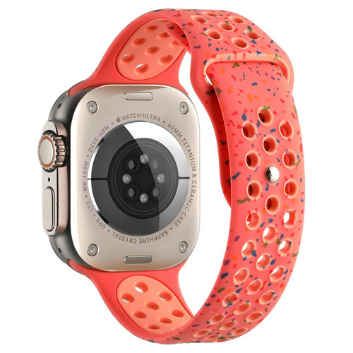 Watch 42mm Kordon Yeni Seri 2023 KRD-02 Uyumlu Strap Kayış MKST- Turuncu