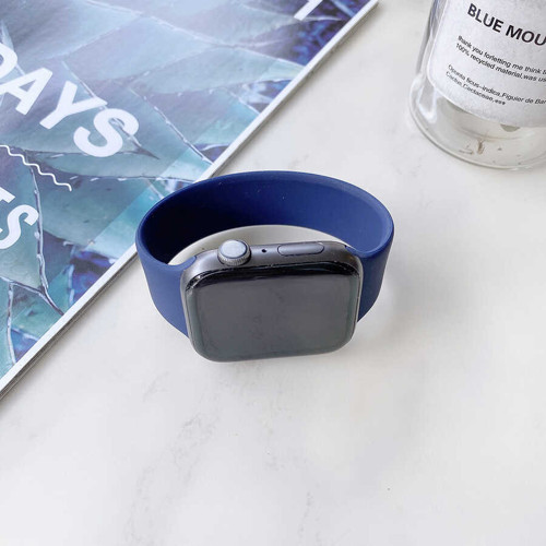 Watch Ultra 49mm Kordon Uyumlu KRD-31 Solo Loop Large Strap Kayış MKST- Mavi