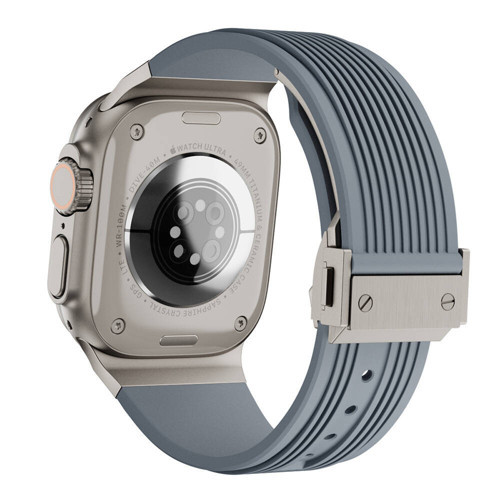 Watch 44mm MKST KRD-113 Spor Görünümlü Silikon Kordon-Gri