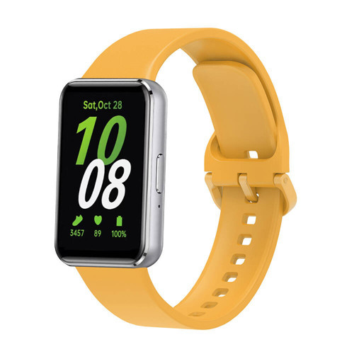 Galaxy Fit 3 Silikon Kordon MKST KRD-110 Strap Kayış-Sarı