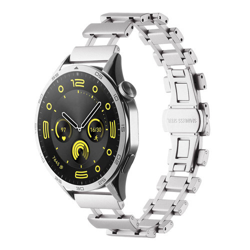 Huawei Gt2 46Mm Uyumlu Mkst- Krd-96 22Mm Metal Kordon-Gümüş