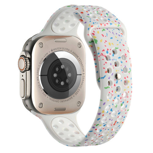 Watch 42mm Kordon Yeni Seri 2023 KRD-02 Uyumlu Strap Kayış MKST- Beyaz