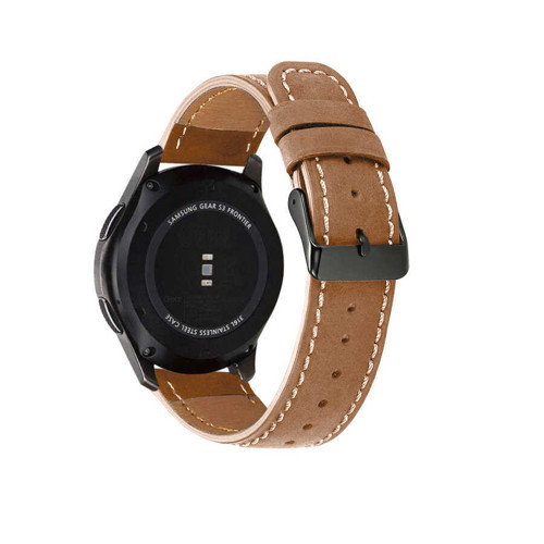 Huawei Watch Gt 3 46Mm Uyumlu Krd-29 Deri Mkst Kordon-Kahverengi