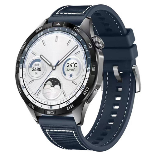 Galaxy Watch 46mm Uyumlu MKST- KRD-102 22mm Silikon Kordon-Mavi