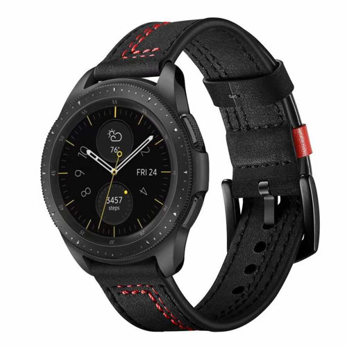 Huawei Watch Gt 3 46Mm Uyumlu Krd-19 Deri Mkst Kordon-Siyah