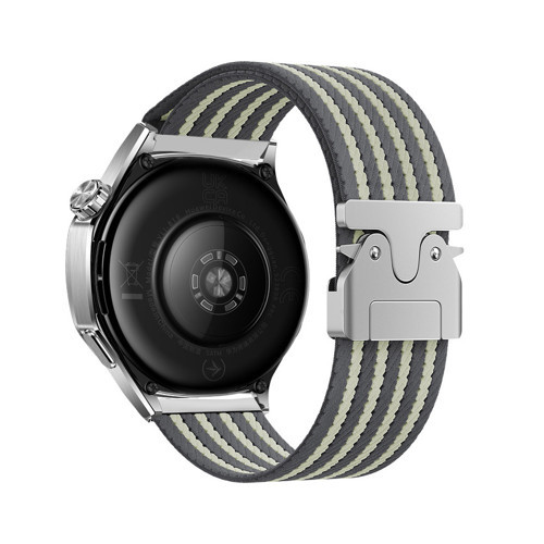 Amazfit Pace MKST KRD-133 22mm Naylon Kumaş Hasır Örgülü Kordon - Gri